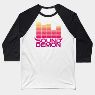 Sound Demon Sunset Pink Baseball T-Shirt